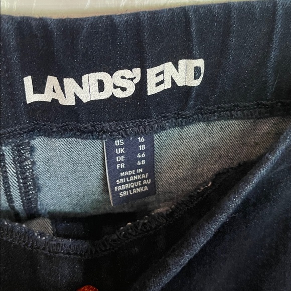 Lands' End Women's Dark Indigo Stretch Skinny Jeans 16L Tall - Picture 3 of 10